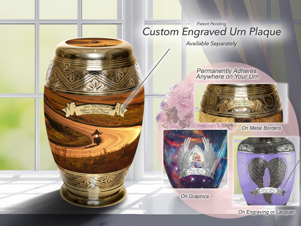 Highway to Heaven Motorcycle Cremation Urns for Human Ashes - Large Adult Funeral Urn
