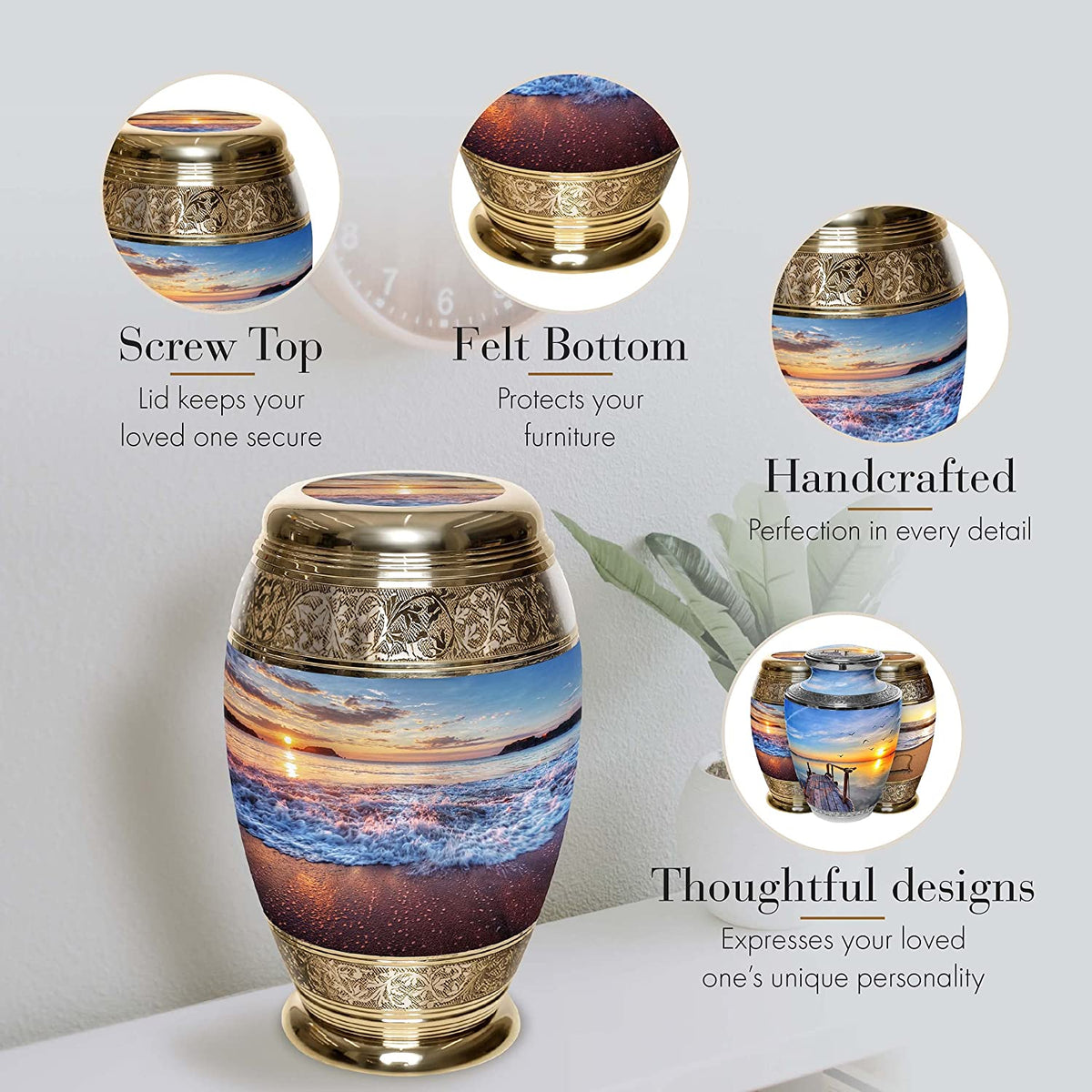 Commemorative Cremation Urns Hawaiian Sunset Cremation Urn