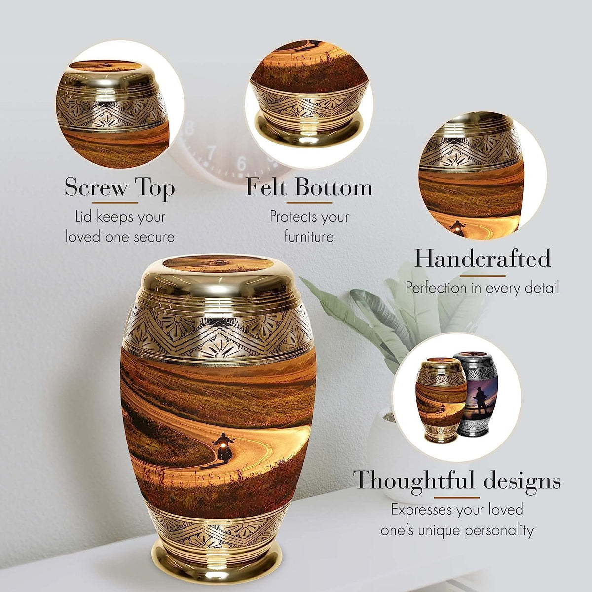 Commemorative Cremation Urns Highway to Heaven Motorcycle Cremation Urns