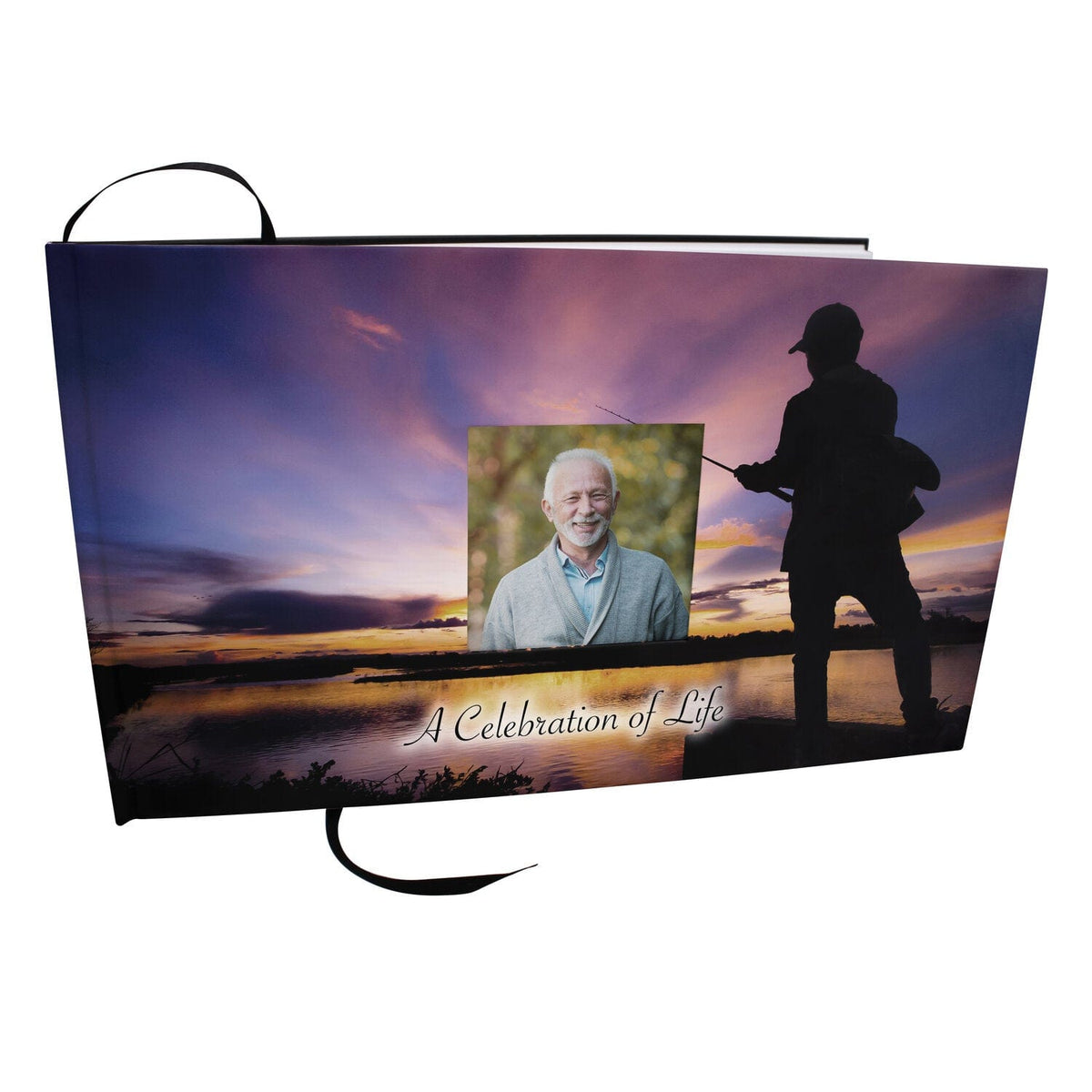 Commemorative Cremation Urns Home & Garden Gone Fishing Matching Themed 'Celebration of Life' Guest Book for Funeral or Memorial Service