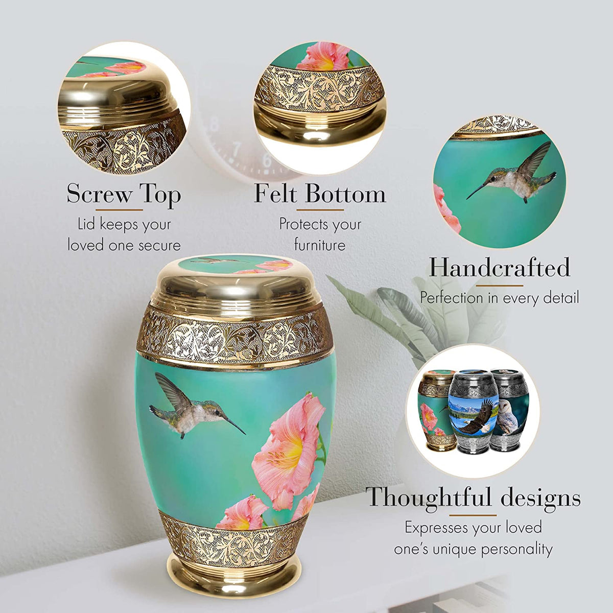 Commemorative Cremation Urns Hummingbird Cremation Urn