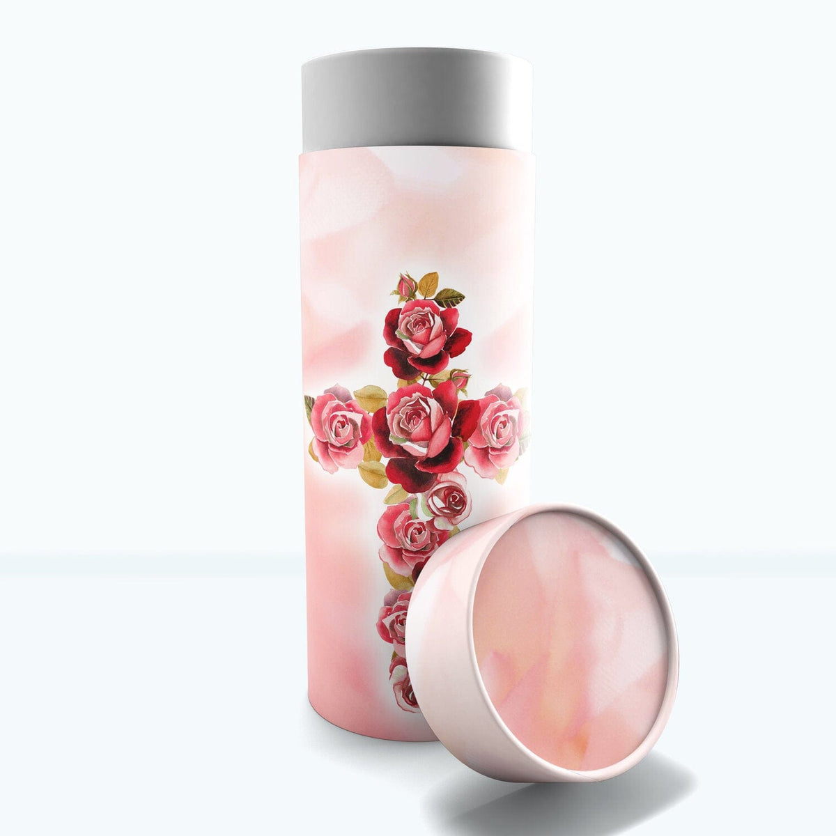 Commemorative Cremation Urns Large Holy Roses - Biodegradable & Eco Friendly Burial or Scattering Urn / Tube