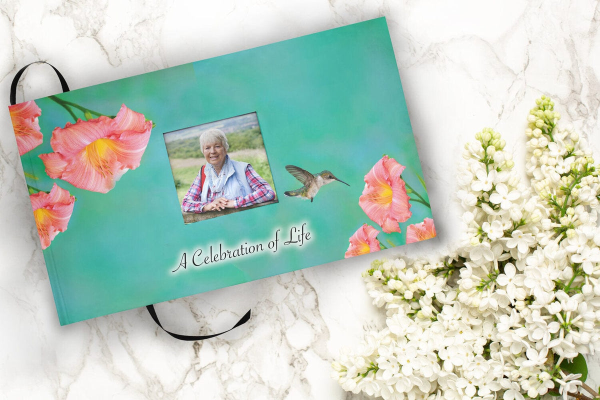 Commemorative Cremation Urns Matching Funeral Guestbook Hummingbird Cremation Urn