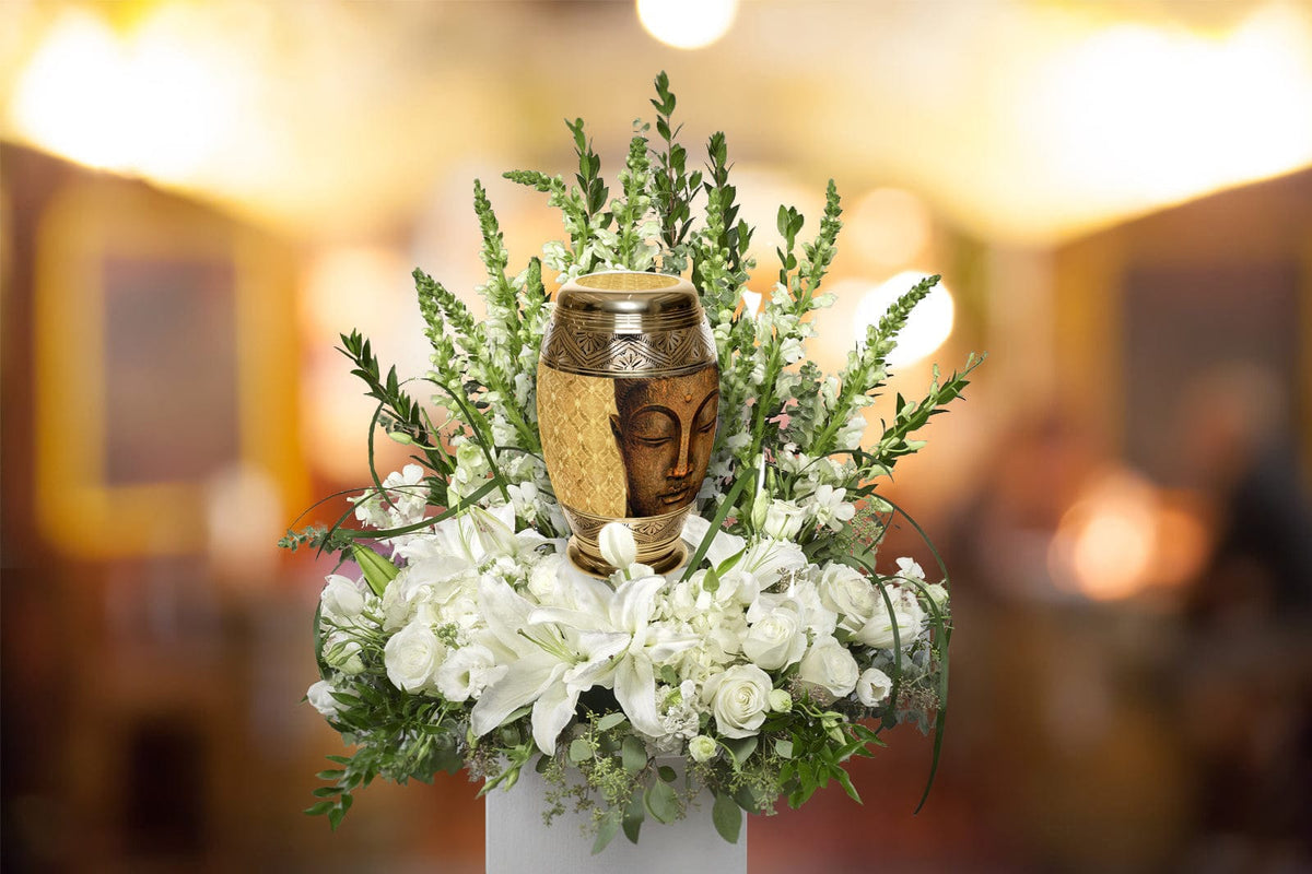 Commemorative Cremation Urns Golden Buddha Cremation Urns