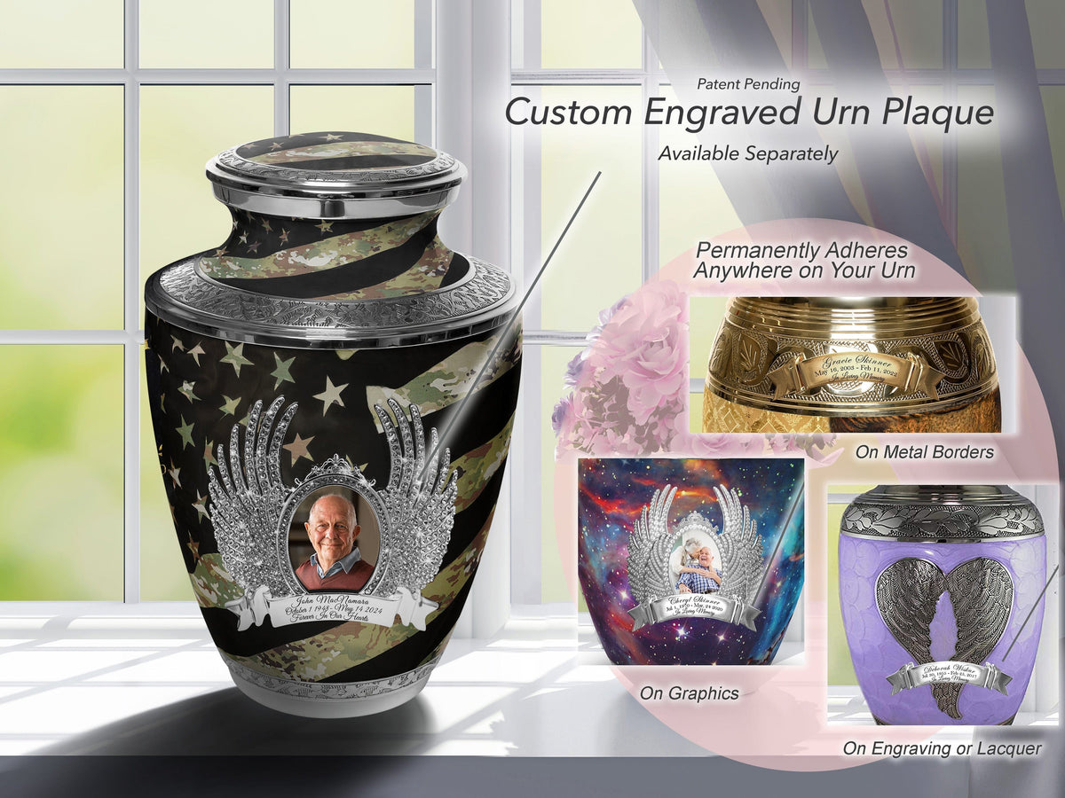 Commemorative Cremation Urns Home & Garden Army OCP Flag Military Cremation Urns