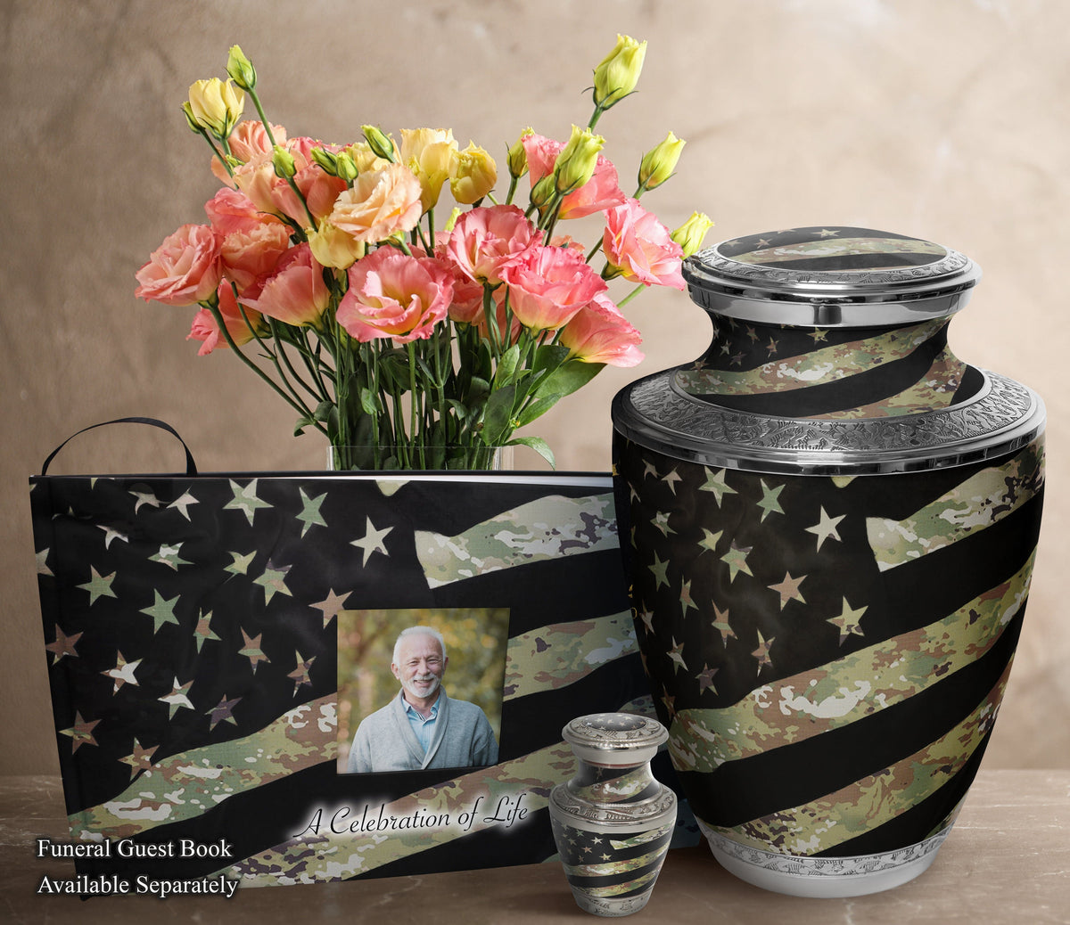 Commemorative Cremation Urns Home & Garden Army OCP Flag Military Cremation Urns
