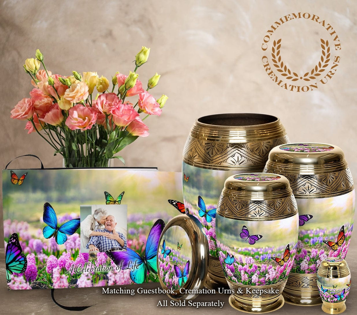 Commemorative Cremation Urns Home & Garden Blissful Butterflies Cremation Urns