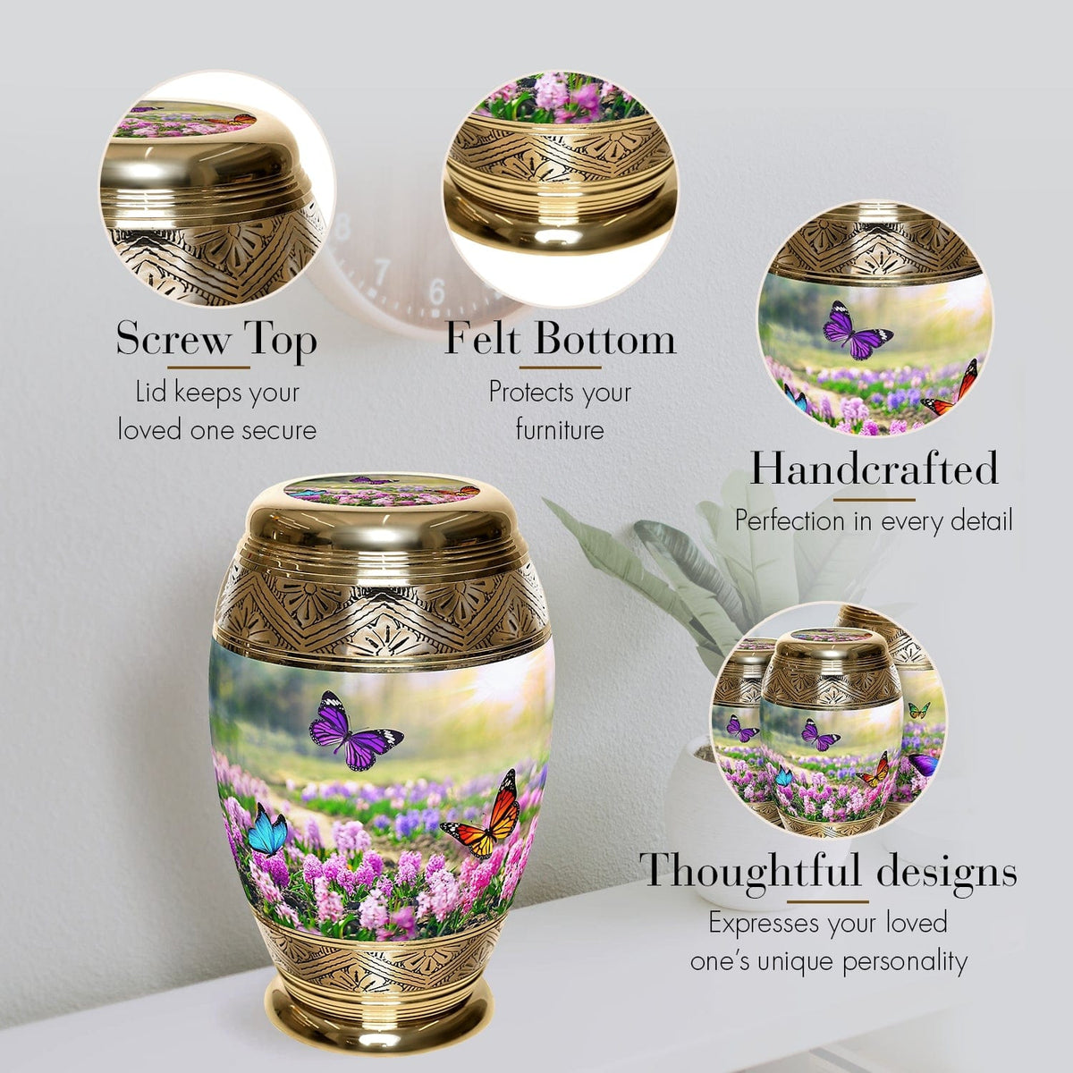 Commemorative Cremation Urns Home & Garden Blissful Butterflies Cremation Urns