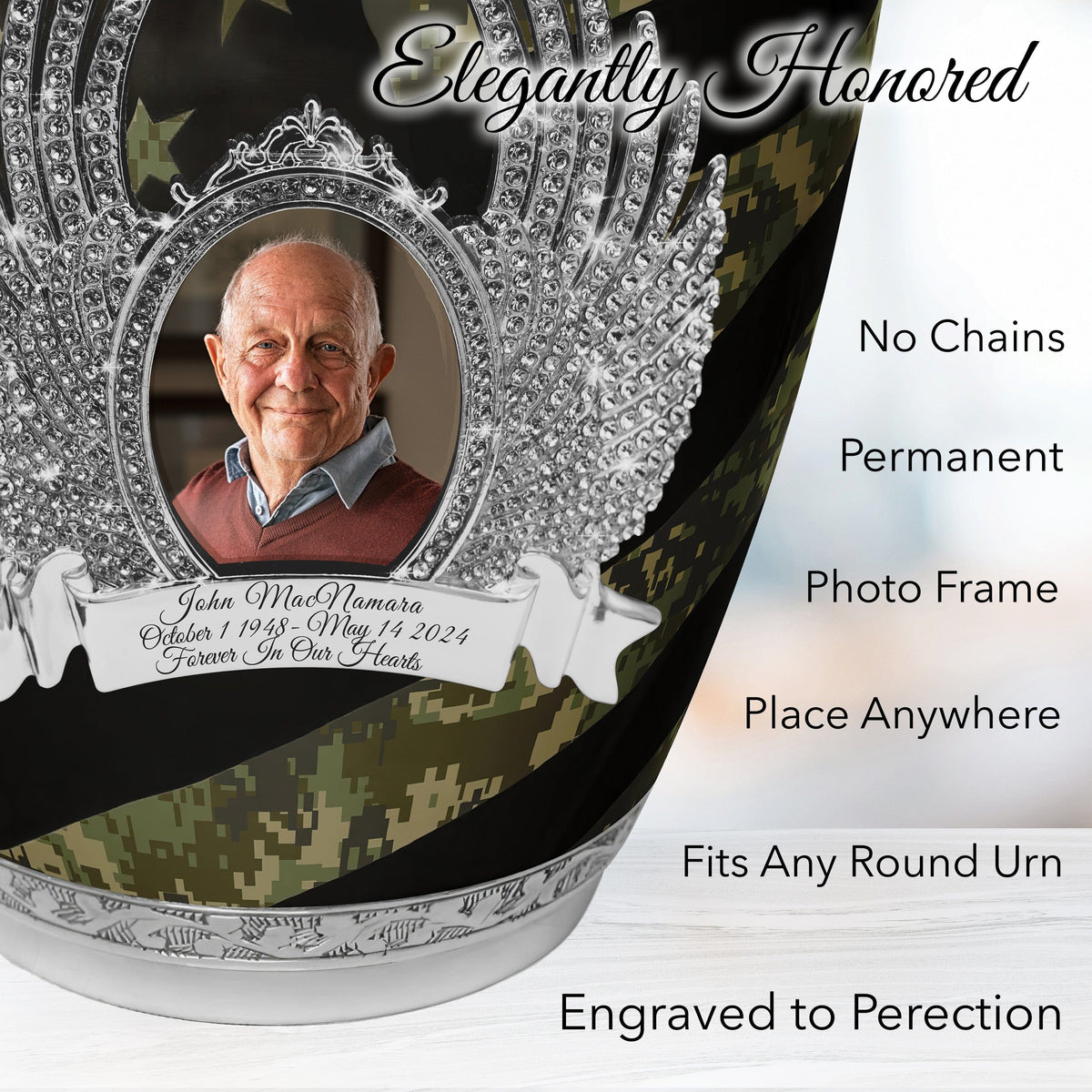 Commemorative Cremation Urns Home & Garden Digital Camouflage Flag Military Cremation Urns