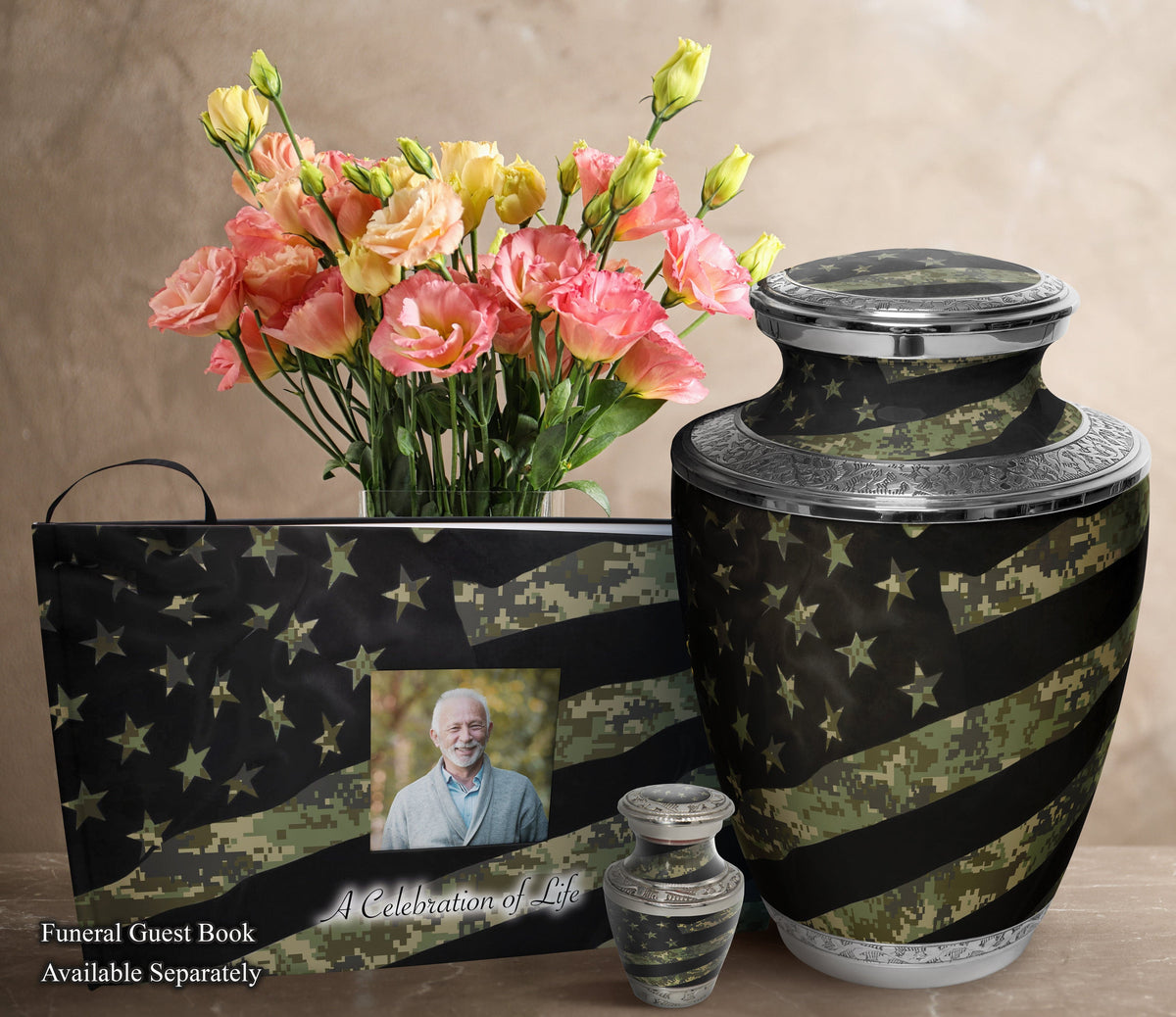 Commemorative Cremation Urns Home & Garden Digital Camouflage Flag Military Cremation Urns