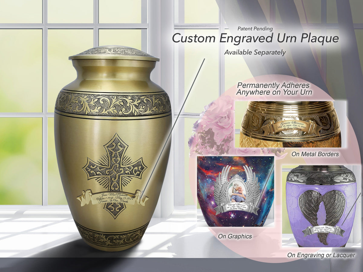 Commemorative Cremation Urns Home & Garden Love of Christ Gold Cross Cremation Urns