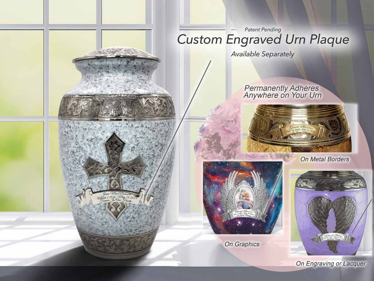 Commemorative Cremation Urns Home & Garden Love of Christ White Cross Cremation Urns