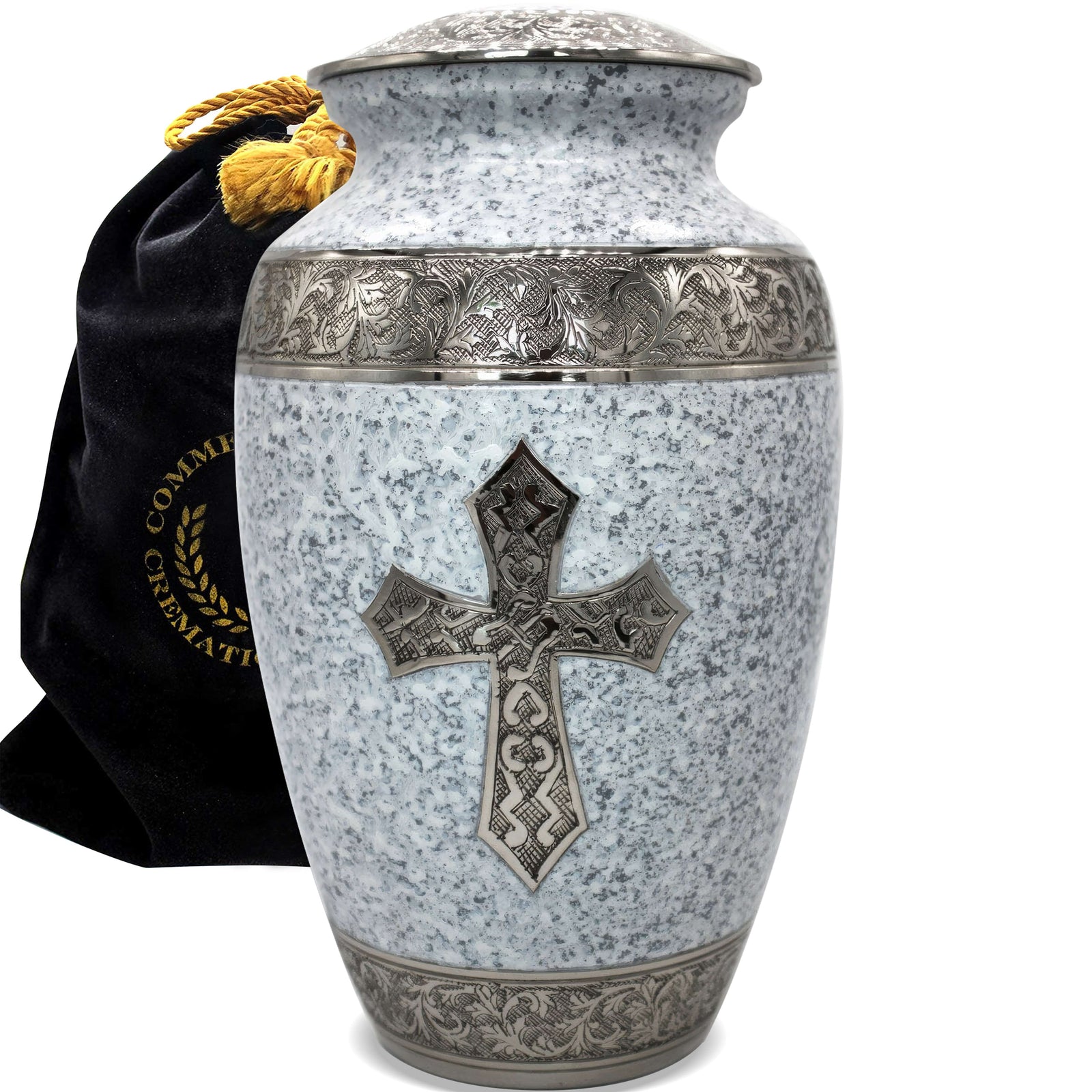 Commemorative Cremation Urns Home & Garden Love of Christ White Cross Cremation Urns