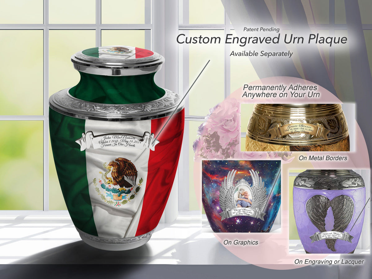 Commemorative Cremation Urns Home & Garden Mexican Flag Cremation Urns