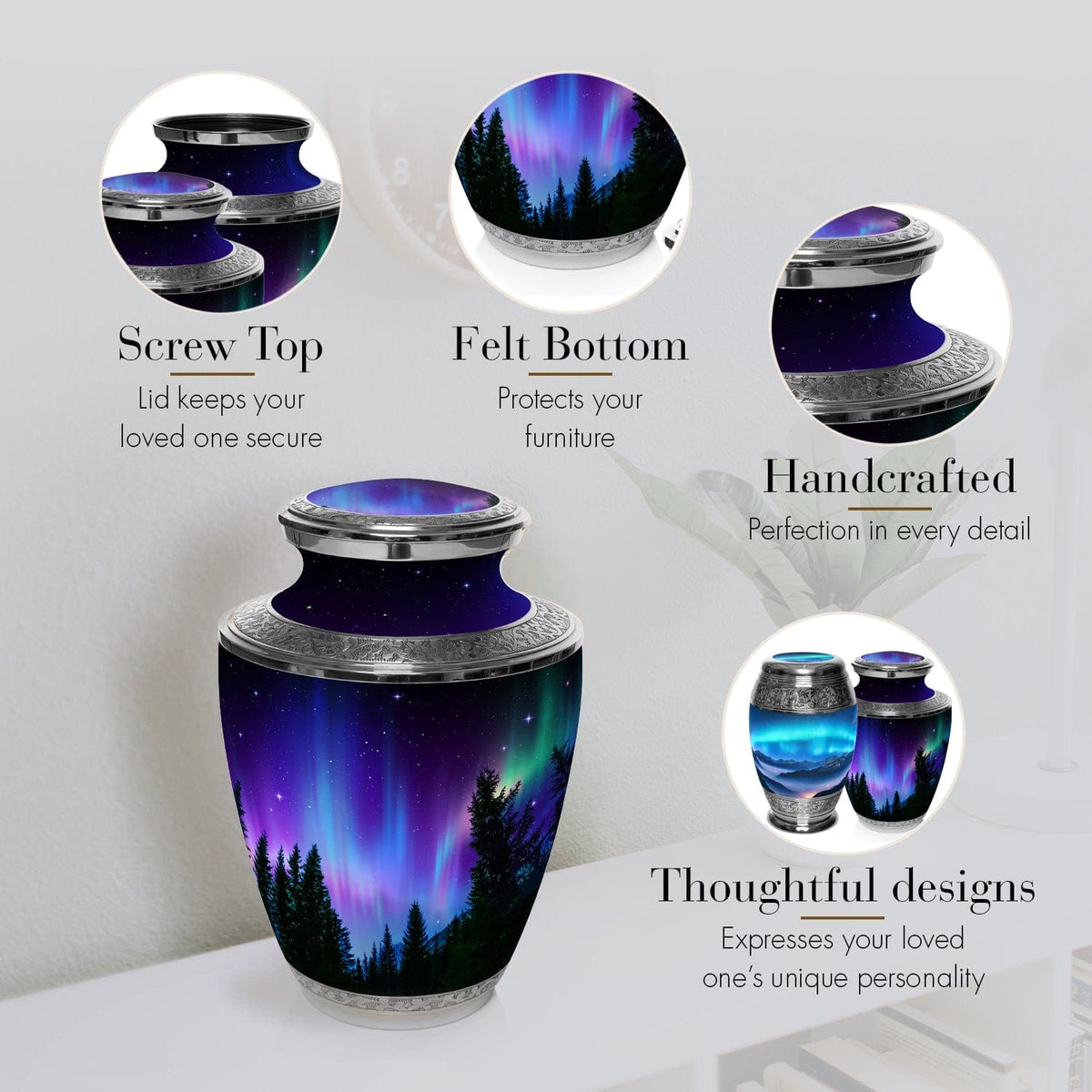 Commemorative Cremation Urns Northern Lights Cremation Urns