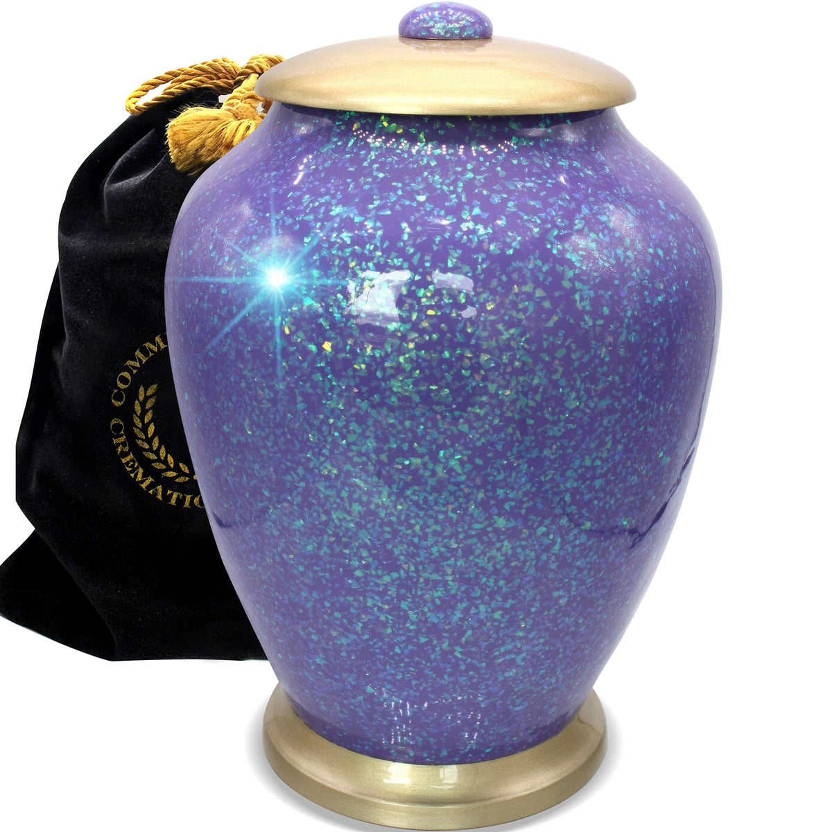 Commemorative Cremation Urns Purple Sparkle Cremation Urns