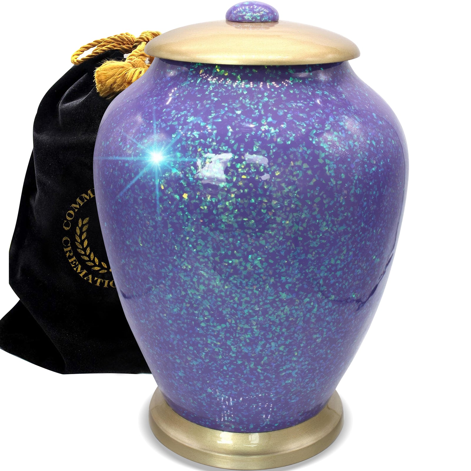 Commemorative Cremation Urns Purple Sparkle Cremation Urns