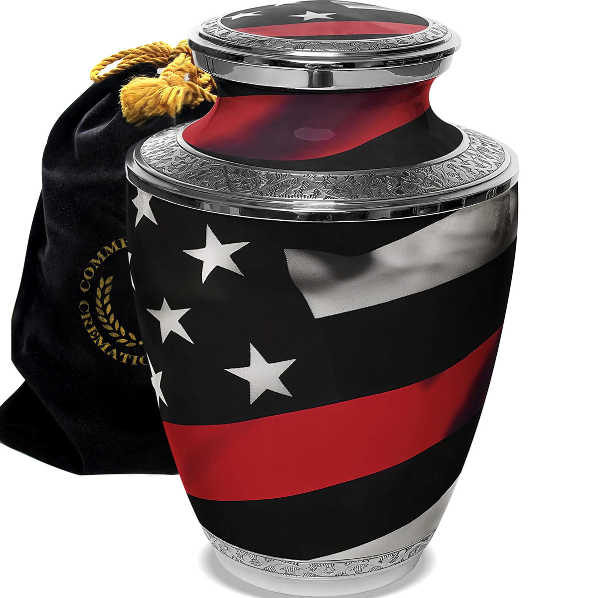 Commemorative Cremation Urns Red Line Firefighter Cremation Urns