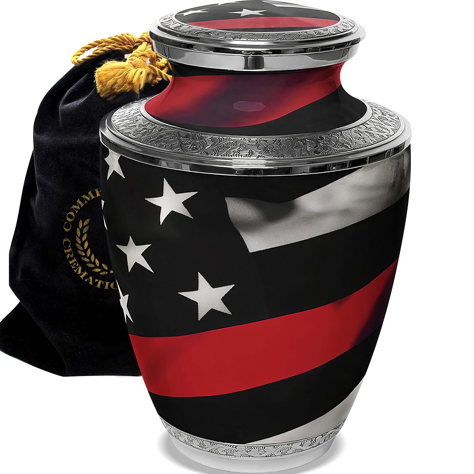 Commemorative Cremation Urns Red Line Firefighter Cremation Urns