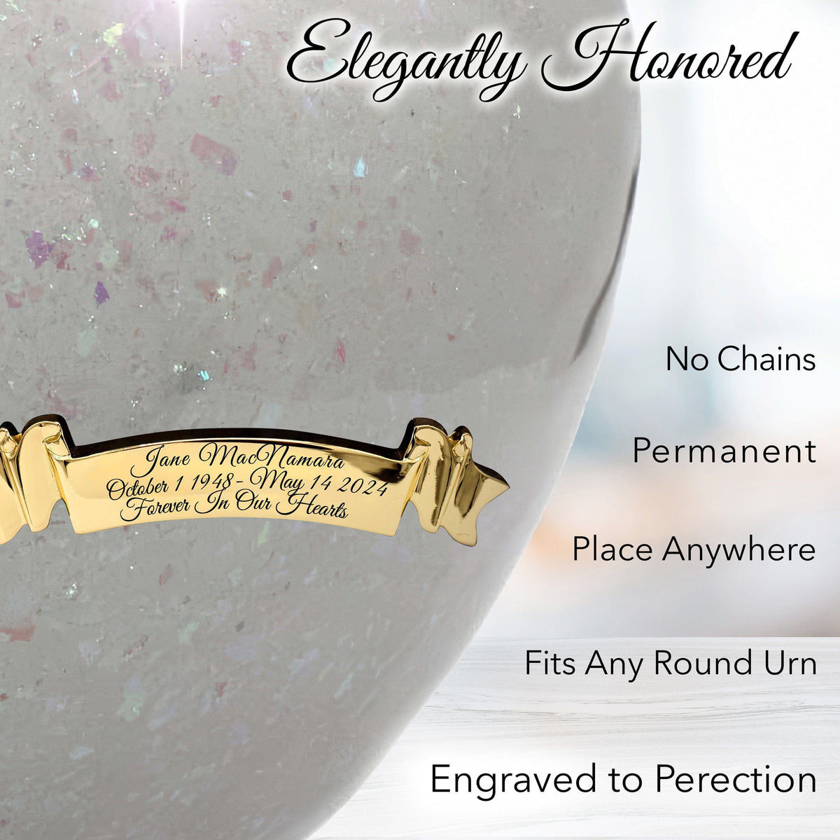 Commemorative Cremation Urns White Sparkle Cremation Urns