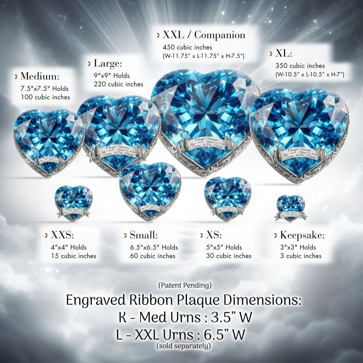 Eternal Elegance Adult Urns Eternal Gems Blue Topaz Cremation Urn