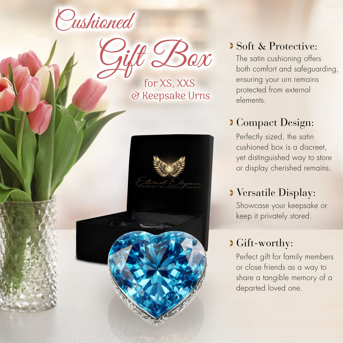 Eternal Elegance Adult Urns Eternal Gems Blue Topaz Cremation Urn