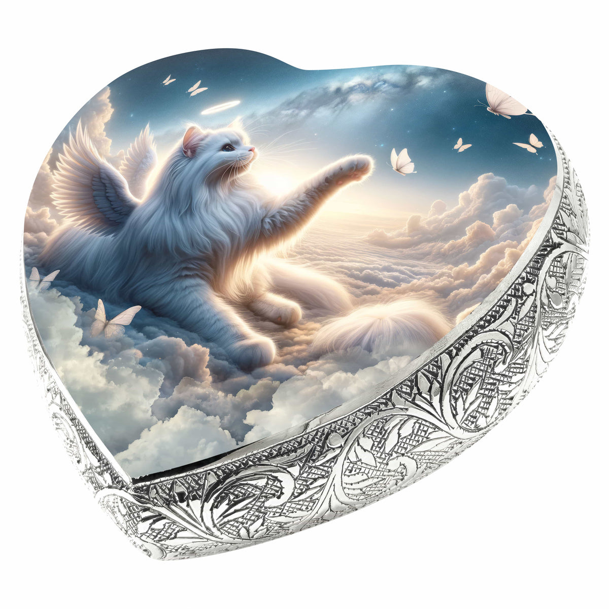 Eternal Elegance Cat Urns XXS Celestial Cloud Cat Urn