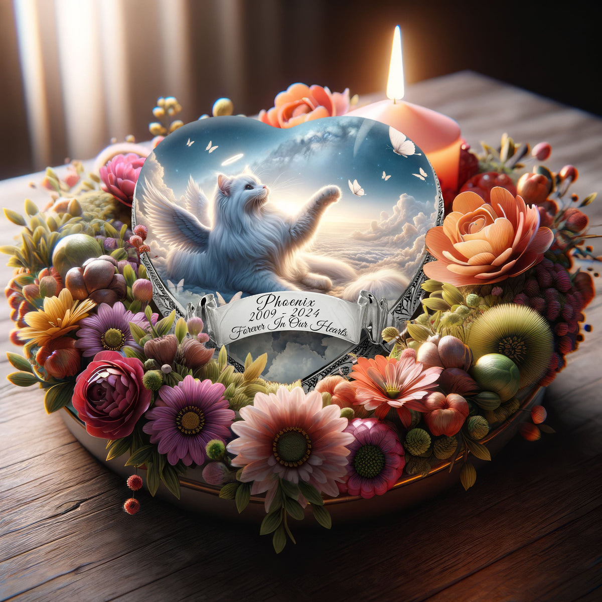 Eternal Elegance Cat Urns XXS Celestial Cloud Cat Urn