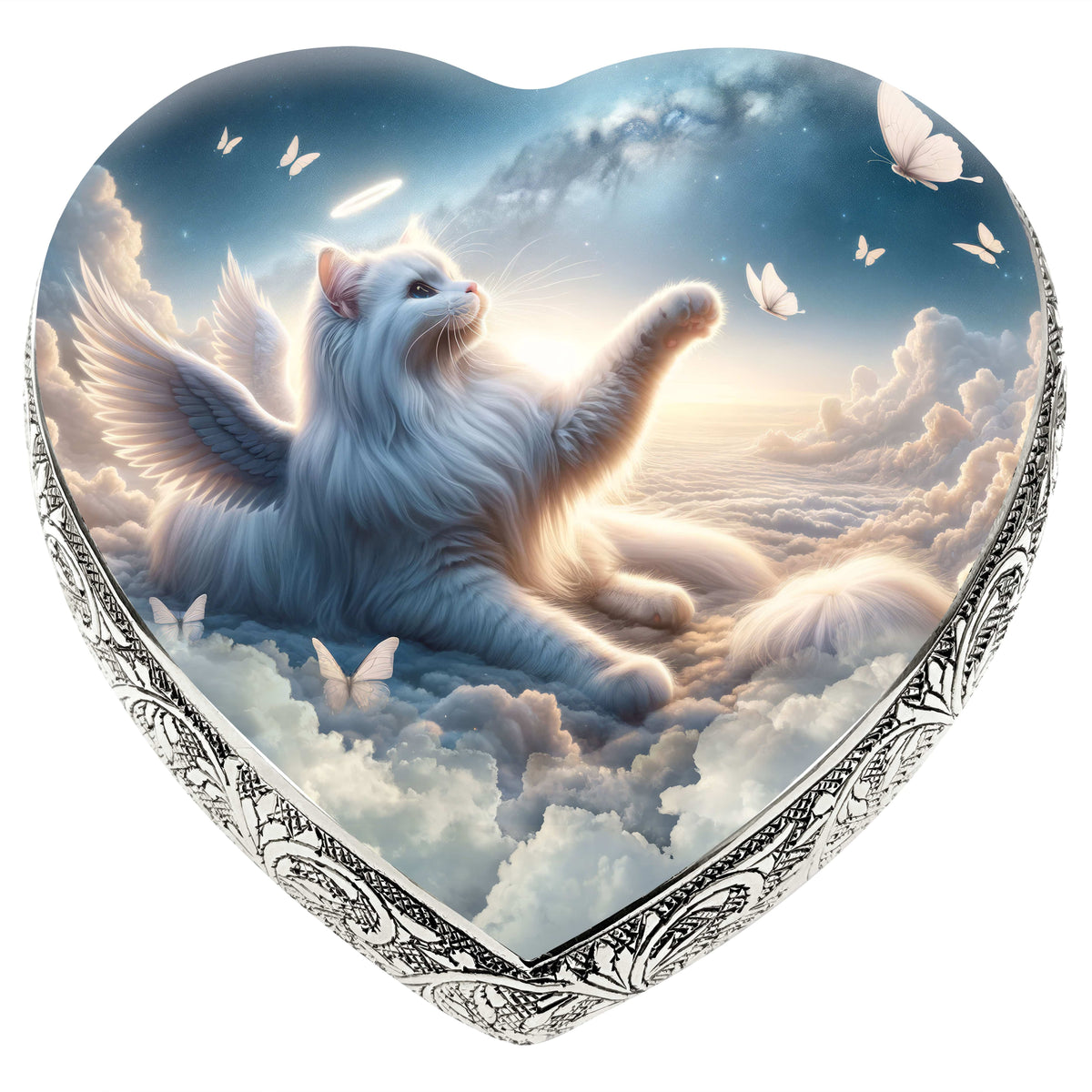 Eternal Elegance Cat Urns XXS Celestial Cloud Cat Urn