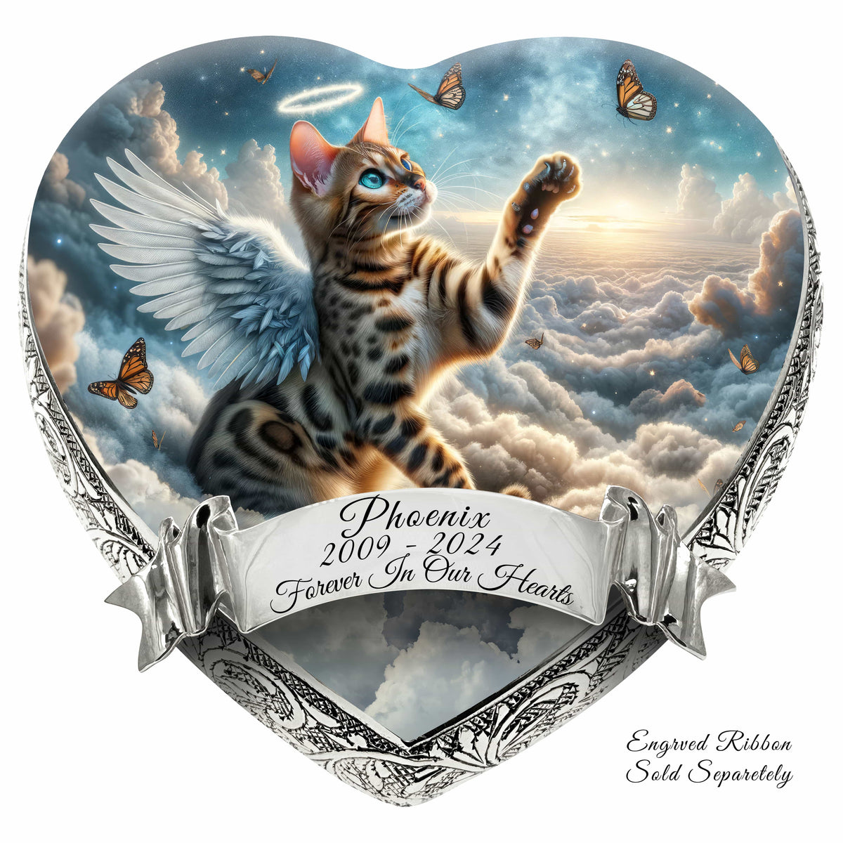 Eternal Elegance Cat Urns XXS Cosmic Serenade Bengal Cat Urn