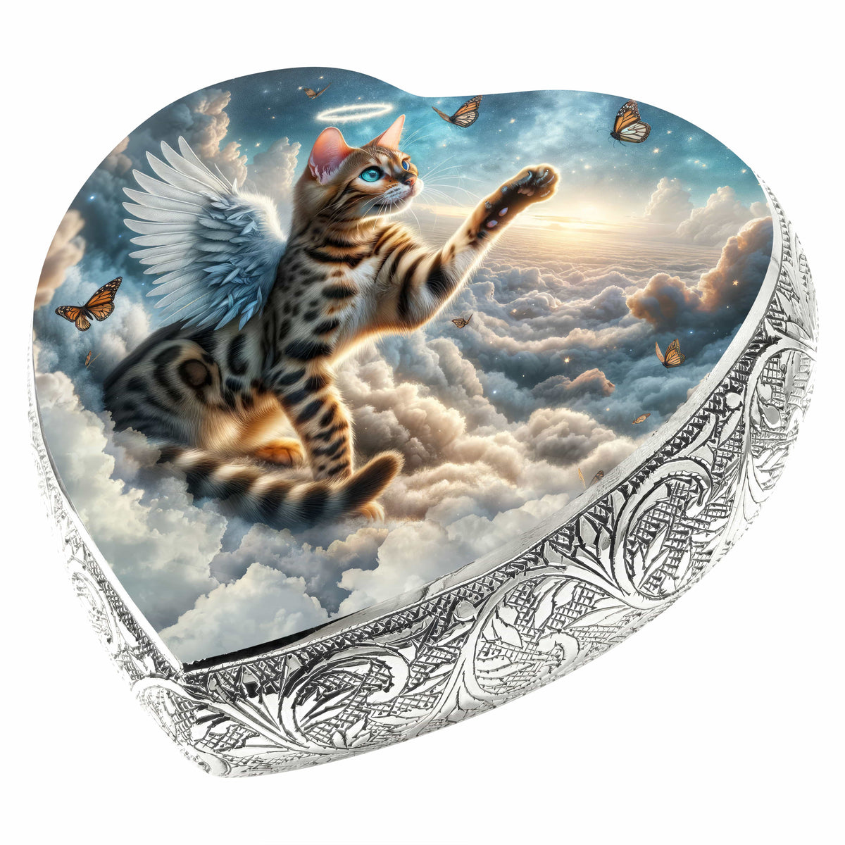 Eternal Elegance Cat Urns XXS Cosmic Serenade Bengal Cat Urn