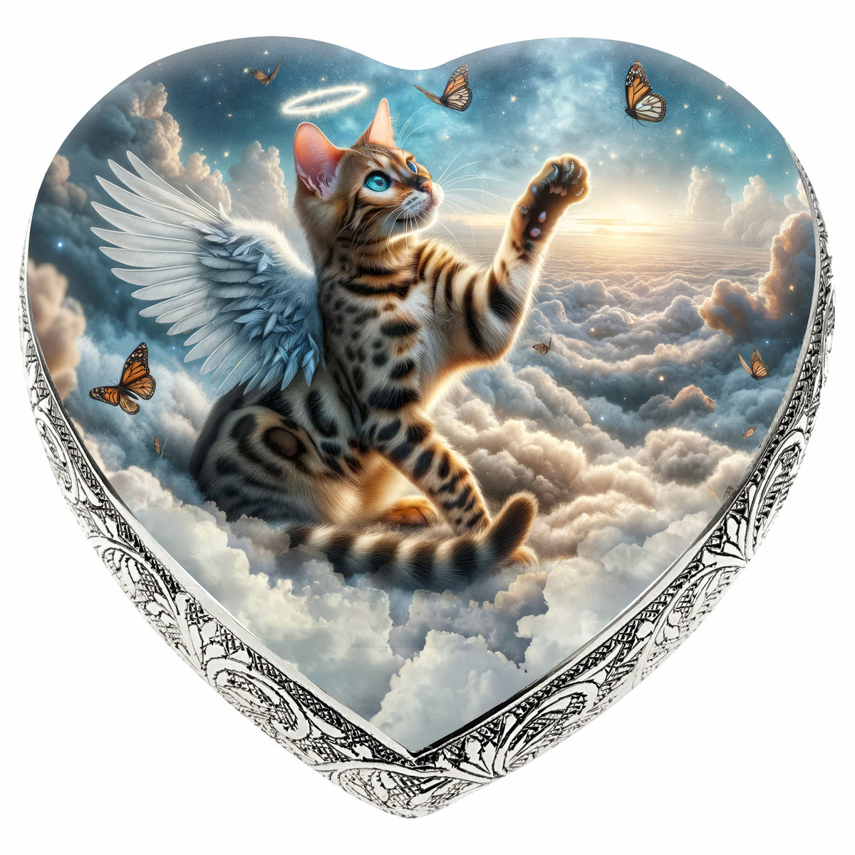 Eternal Elegance Cat Urns XXS Cosmic Serenade Bengal Cat Urn