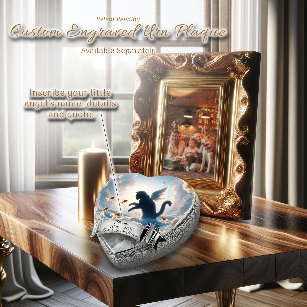 Eternal Elegance Cat Urns XXS Solar Swirl Dark Cat Urn