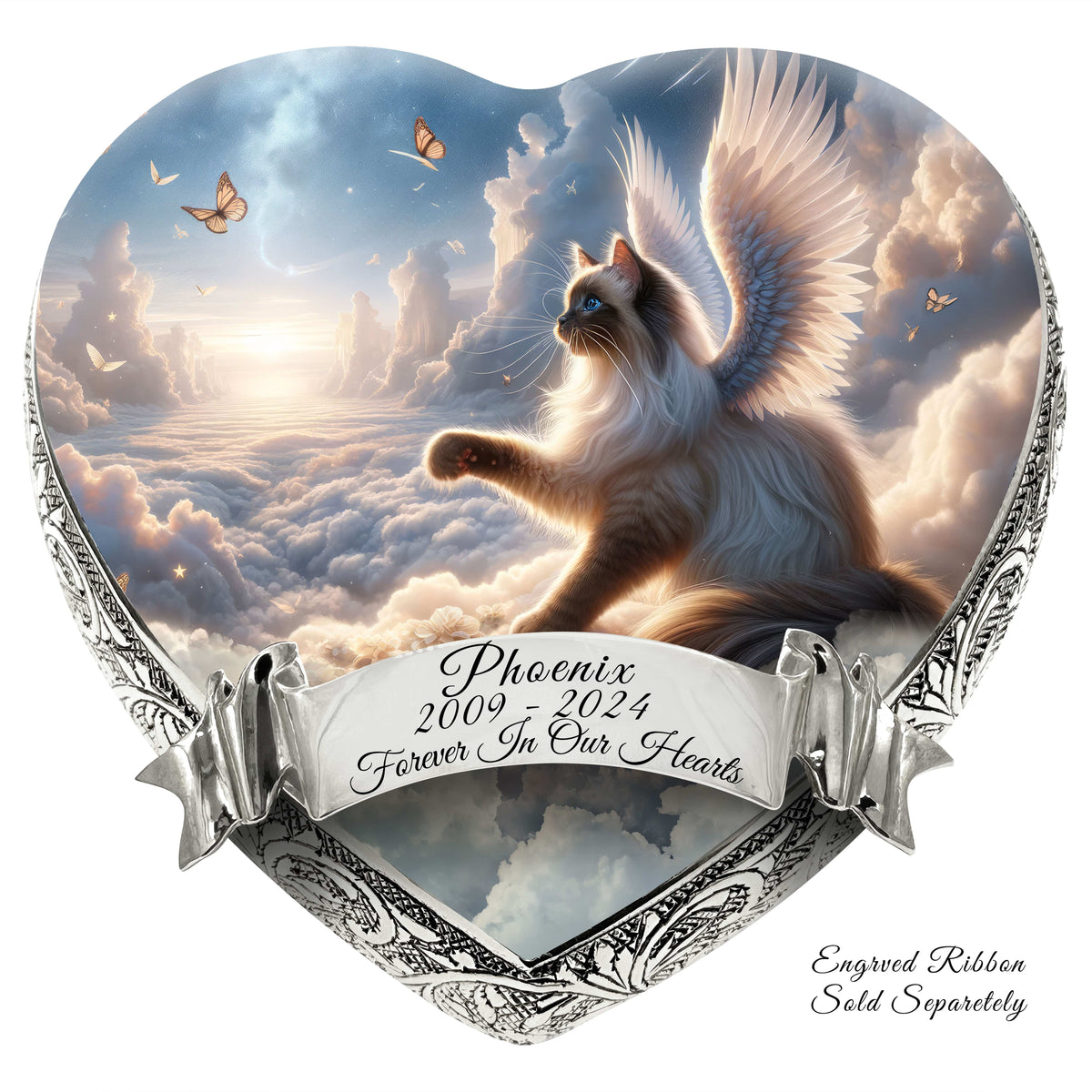Eternal Elegance Cat Urns XXS Starry Splendor Siamese Cat Urn