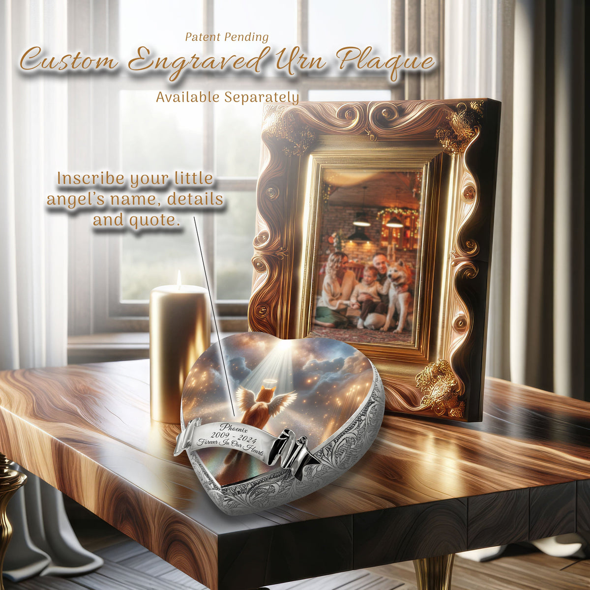 Eternal Elegance Cat Urns XXS Stellar Silk Orange Cat Urn