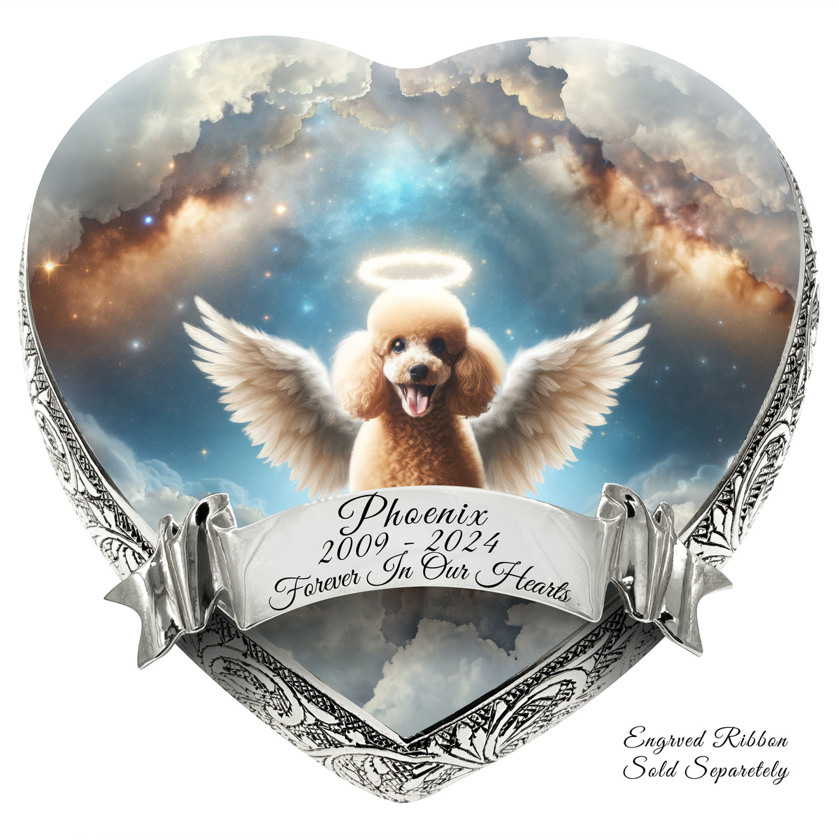 Eternal Elegance Dog Urns Apricot Mini Poodle - Astral Awe Dog Urn
