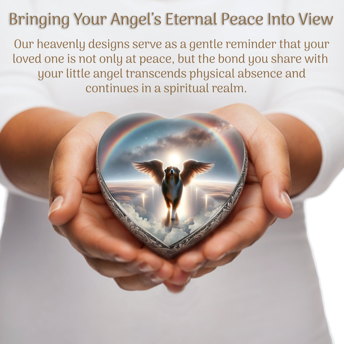 Eternal Elegance Dog Urns Australian Shepherd - Angelic Light Dog Urn