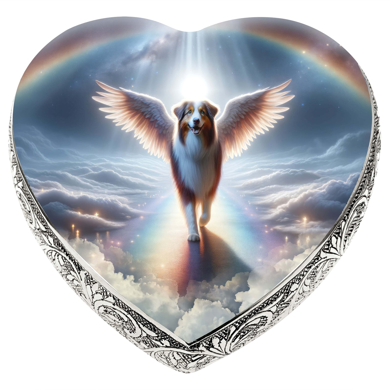 Eternal Elegance Dog Urns Australian Shepherd - Angelic Light Dog Urn