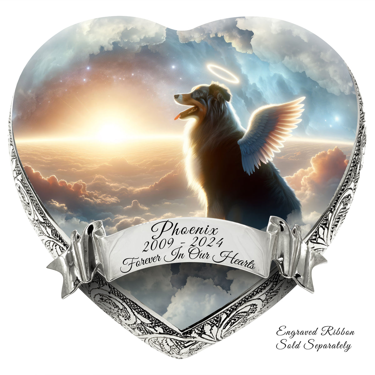 Eternal Elegance Dog Urns Australian Shepherd - Cosmic Bliss Dog Urn