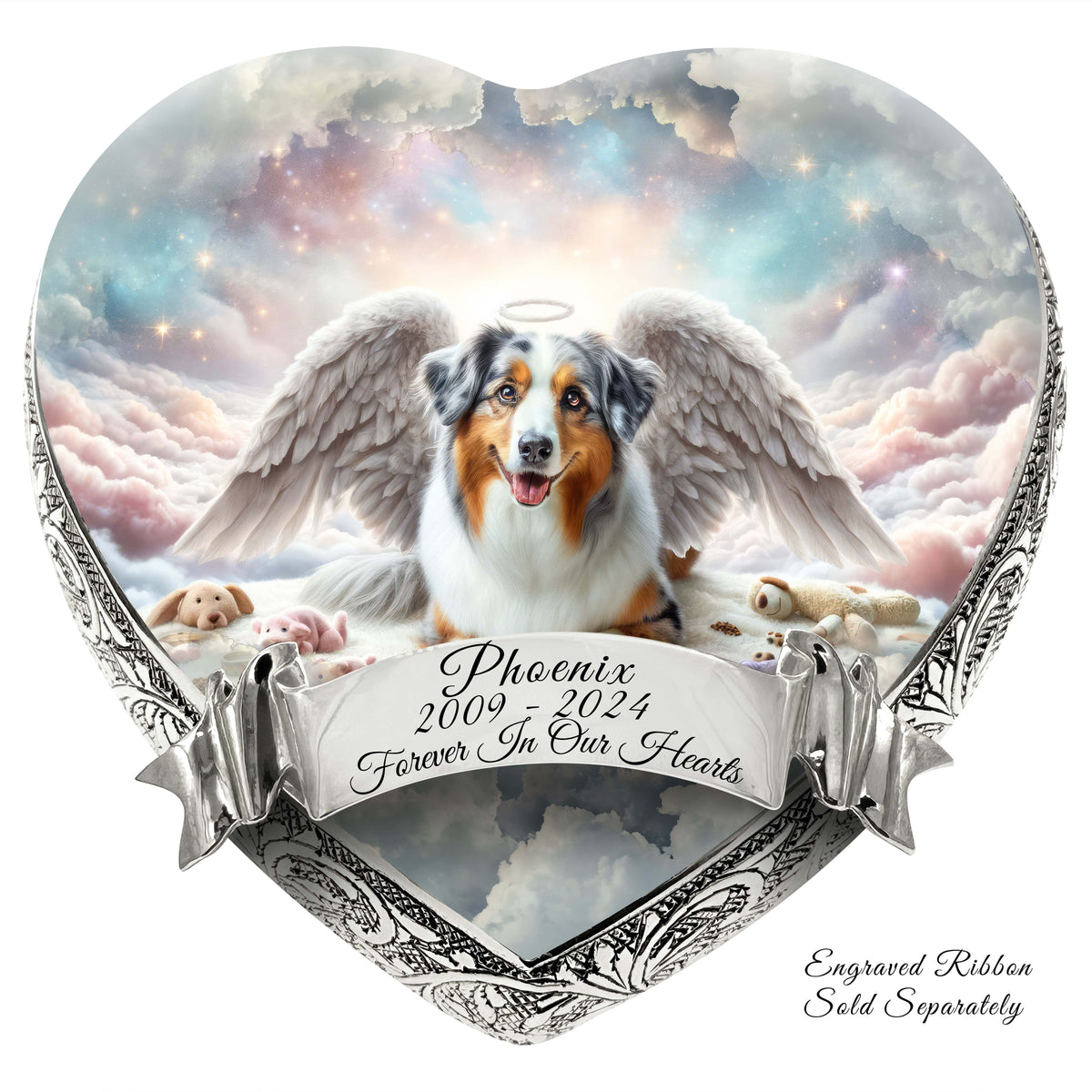 Eternal Elegance Dog Urns Australian Shepherd - Cosmic Fantasy Dog Urn