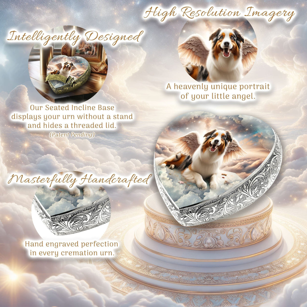 Eternal Elegance Dog Urns Australian Shepherd - Orion Shimmer Dog Urn