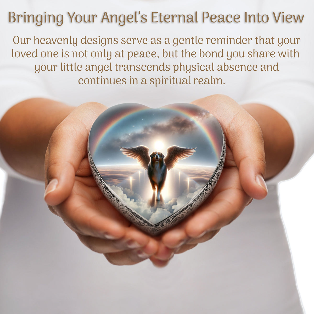 Eternal Elegance Dog Urns Australian Shepherd - Rainbow Bridge Dog Urn