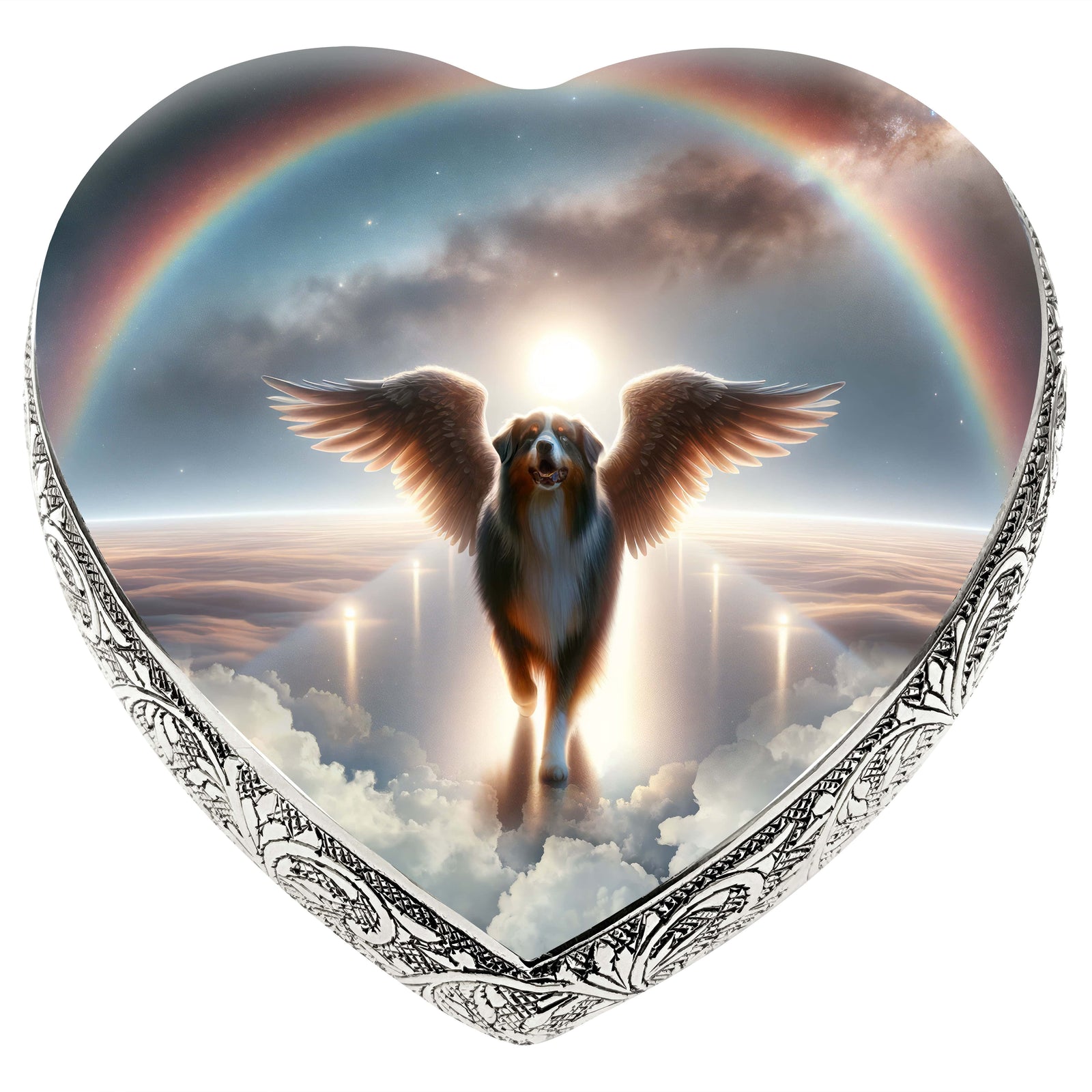 Eternal Elegance Dog Urns Australian Shepherd - Rainbow Bridge Dog Urn