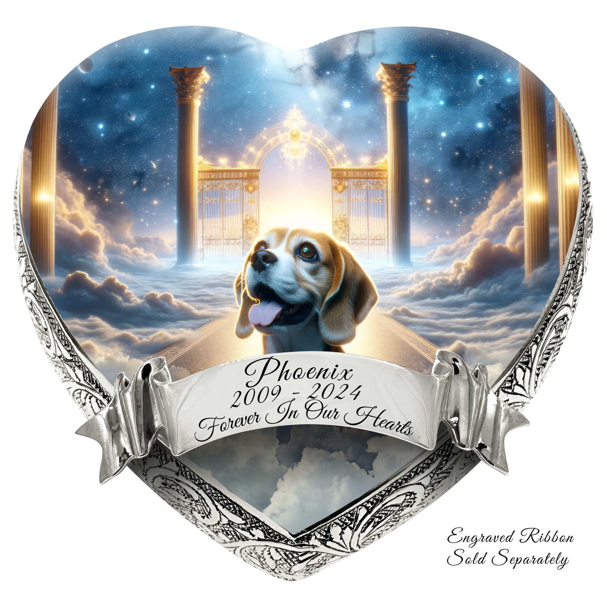 Eternal Elegance Dog Urns Beagle - Heavenly Canvas Dog Urn
