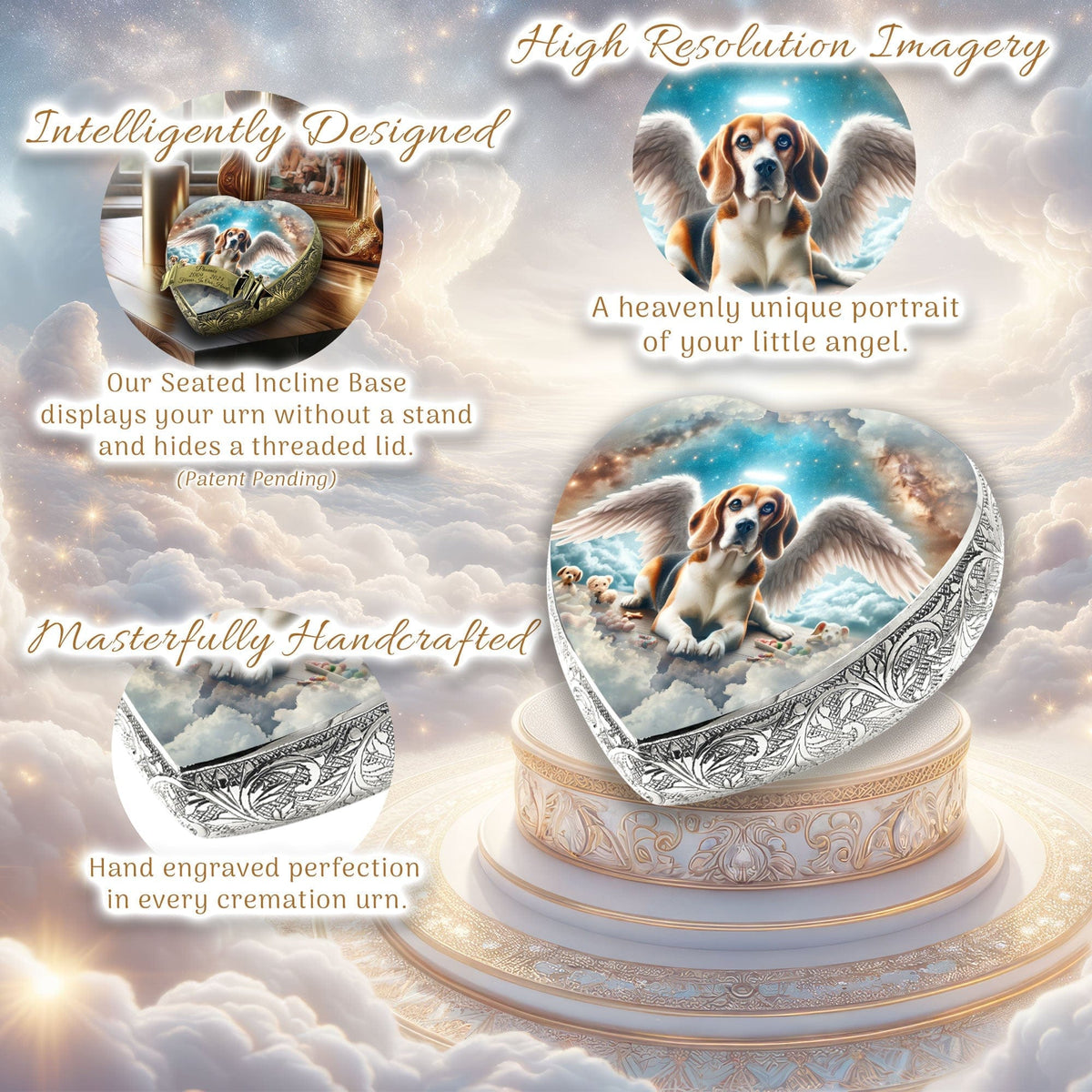 Eternal Elegance Dog Urns Beagle - Heavenly Splendor Dog Urn