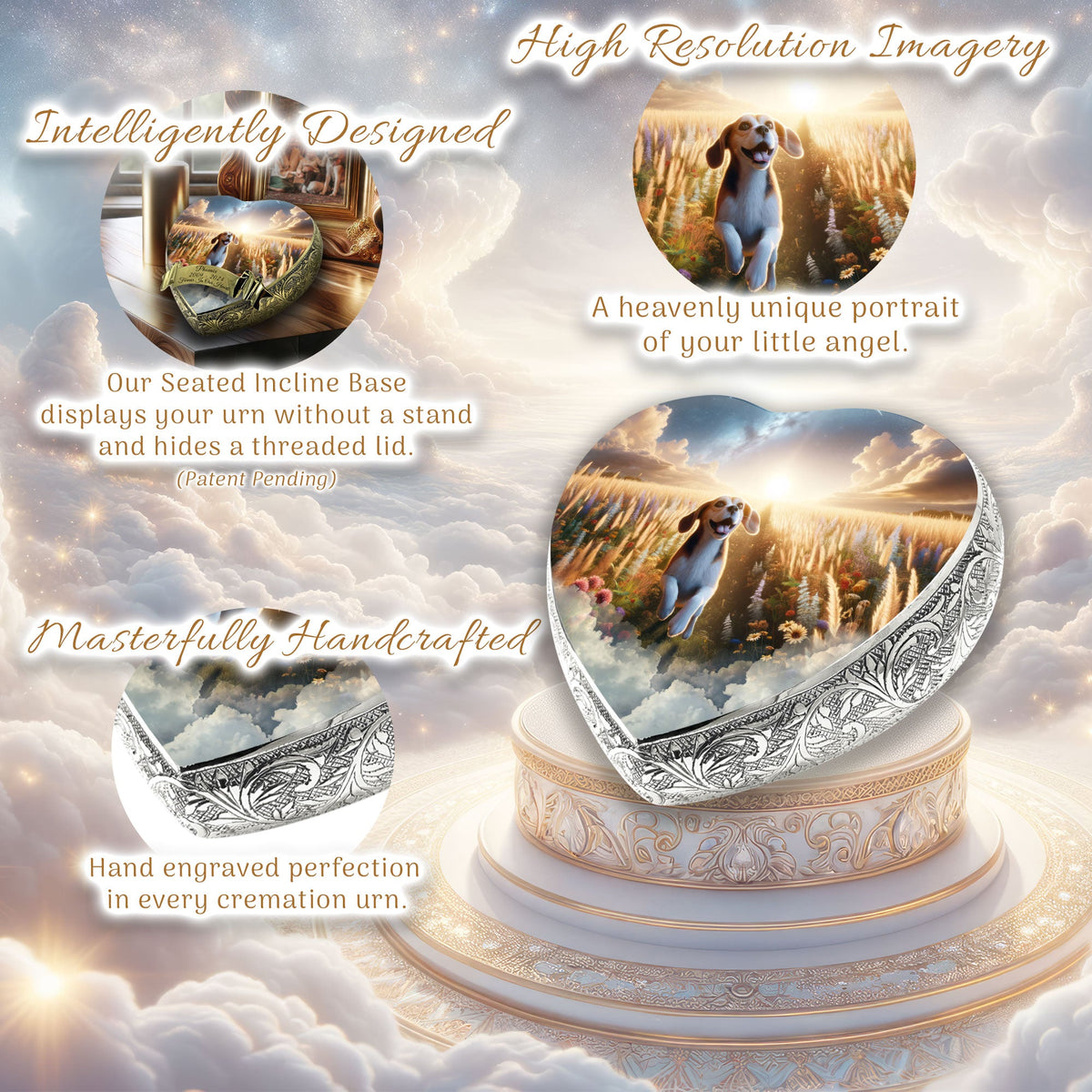 Eternal Elegance Dog Urns Beagle - Heavenly Splendor Dog Urn