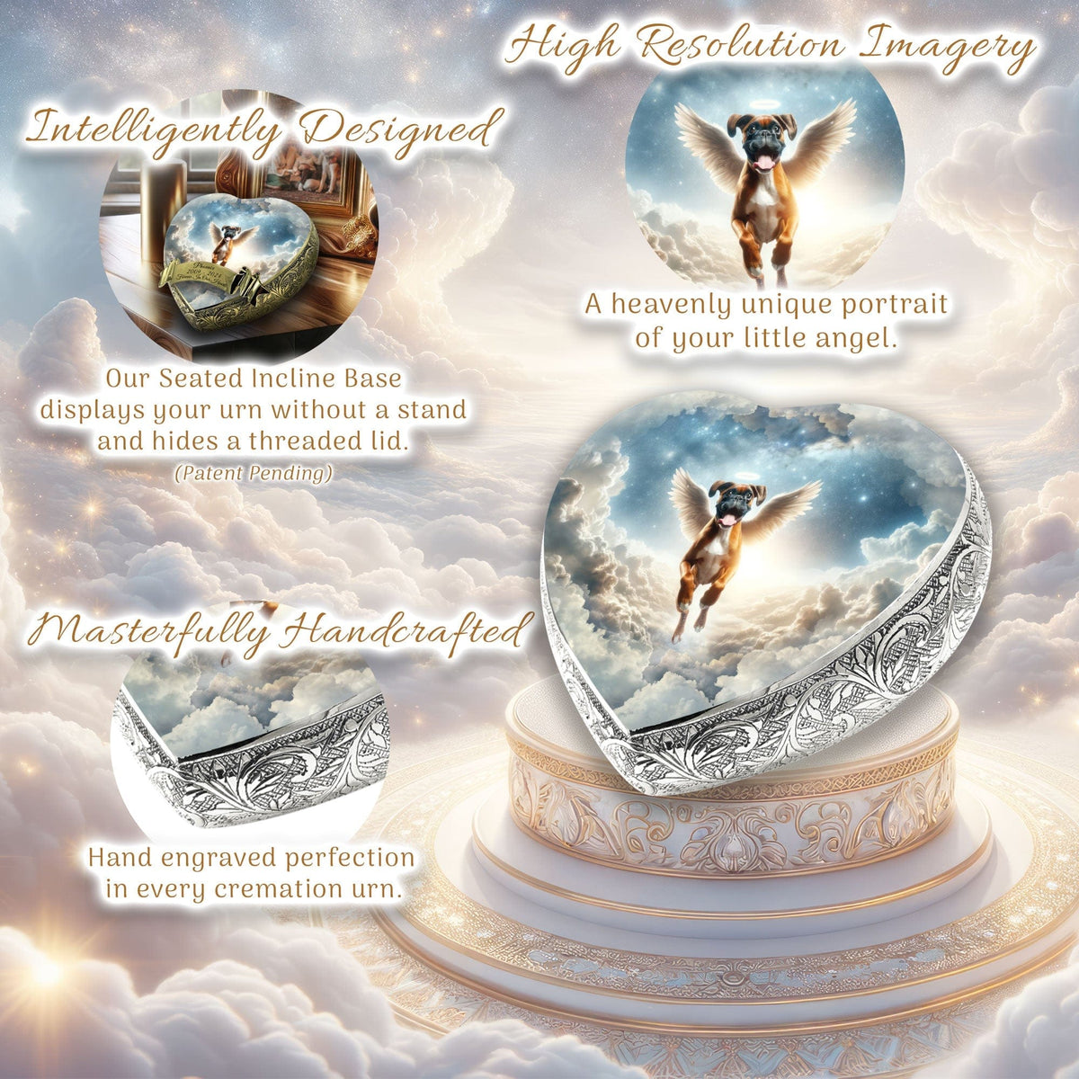 Eternal Elegance Dog Urns Boxer - Celestial Vision Dog Urn