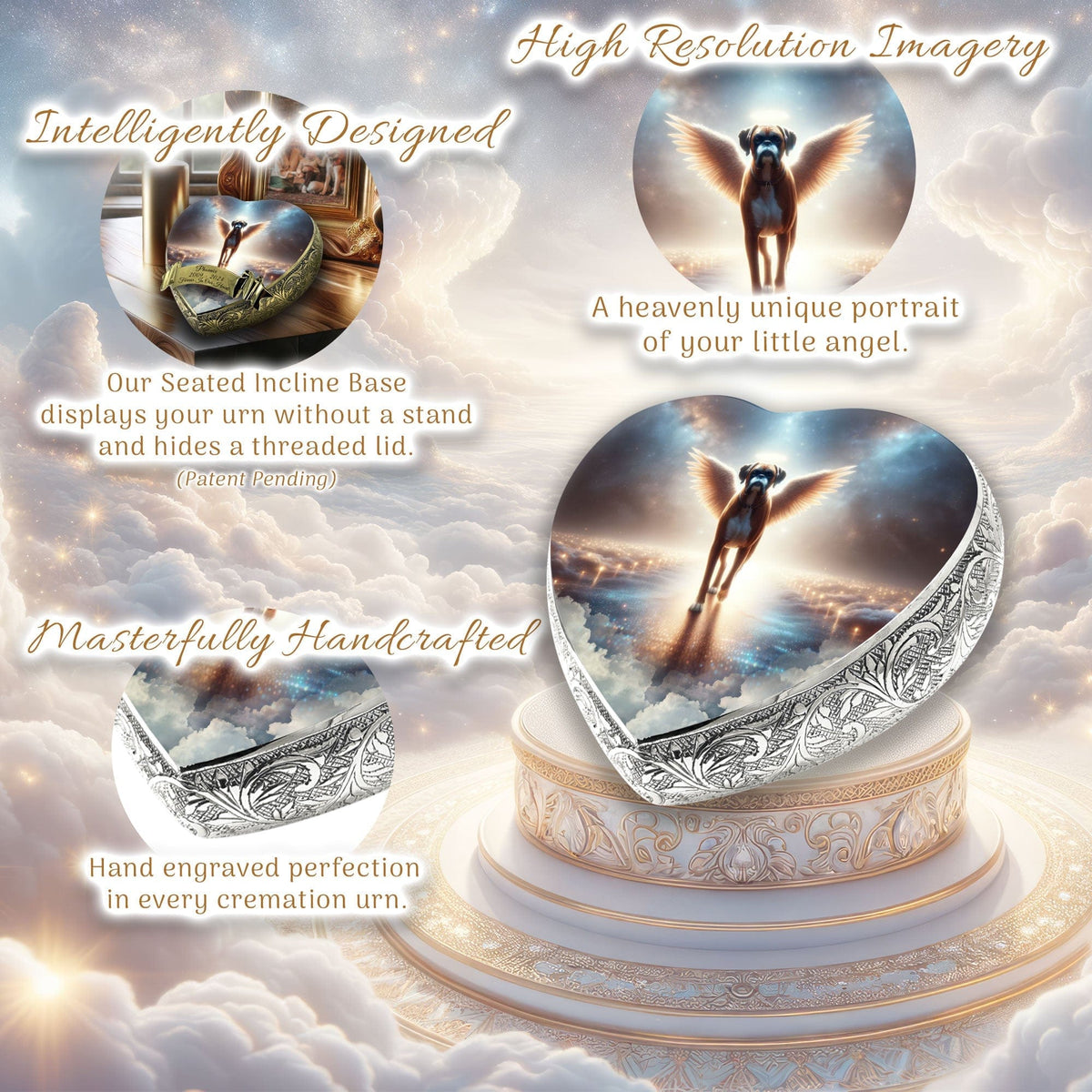 Eternal Elegance Dog Urns Boxer - Divine Dreamscape Dog Urn
