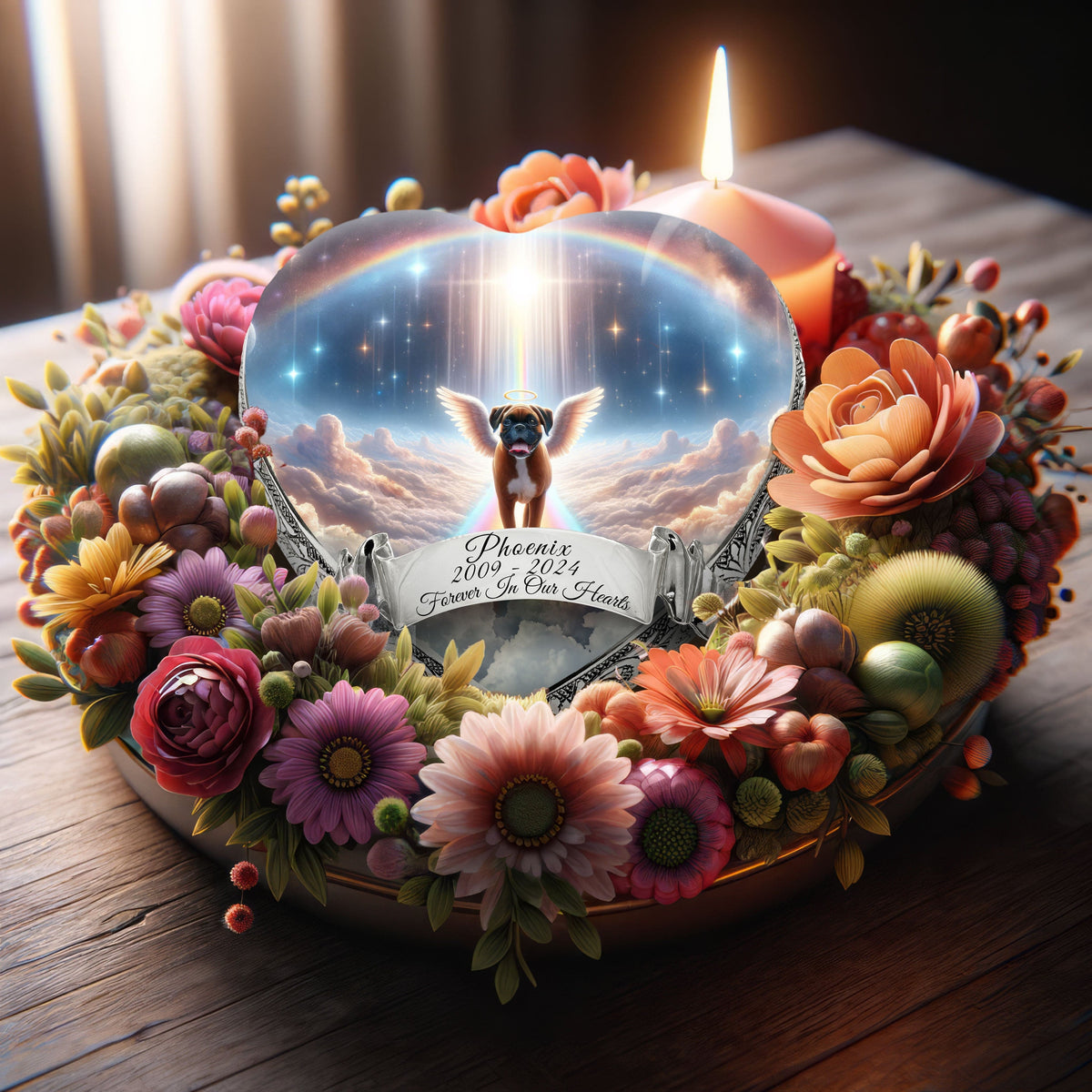 Eternal Elegance Dog Urns Boxer - Rainbow Bridge Dog Urn