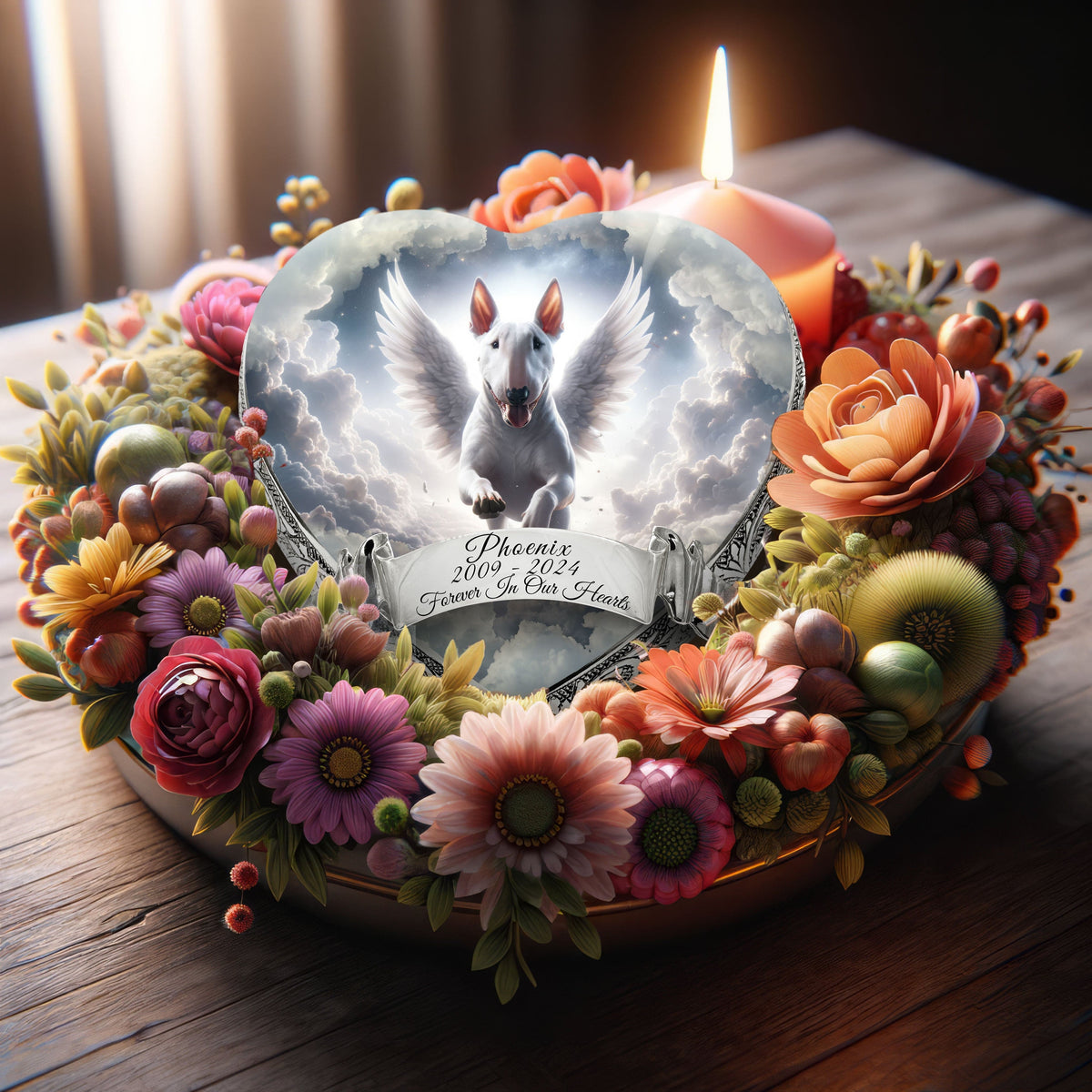 Eternal Elegance Dog Urns Bull Terrier - Celestial Cascade Dog Urn